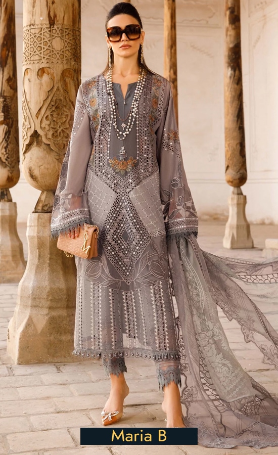 Buy Maria B Embroidered Lawn D2301B Dress Now 3.jpg