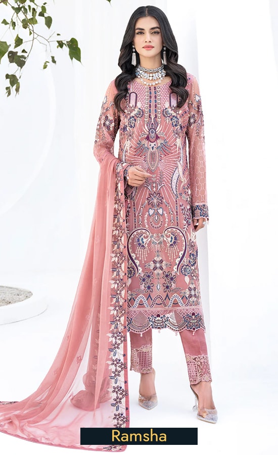 Embroidered Chiffon - A604 by ramsha