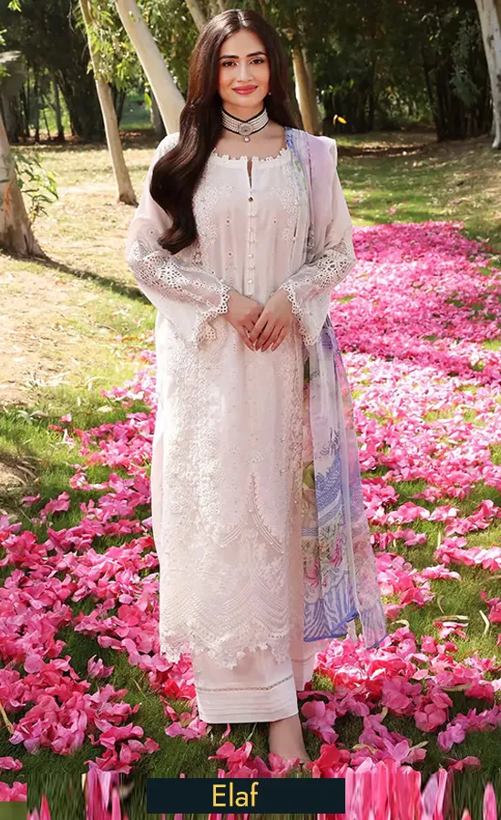 Embroidered Lawn - Ecf 03 Snow White