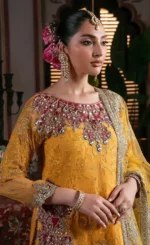 Yellow Colour Anarkali Suit For Wedding Guestsss (1)