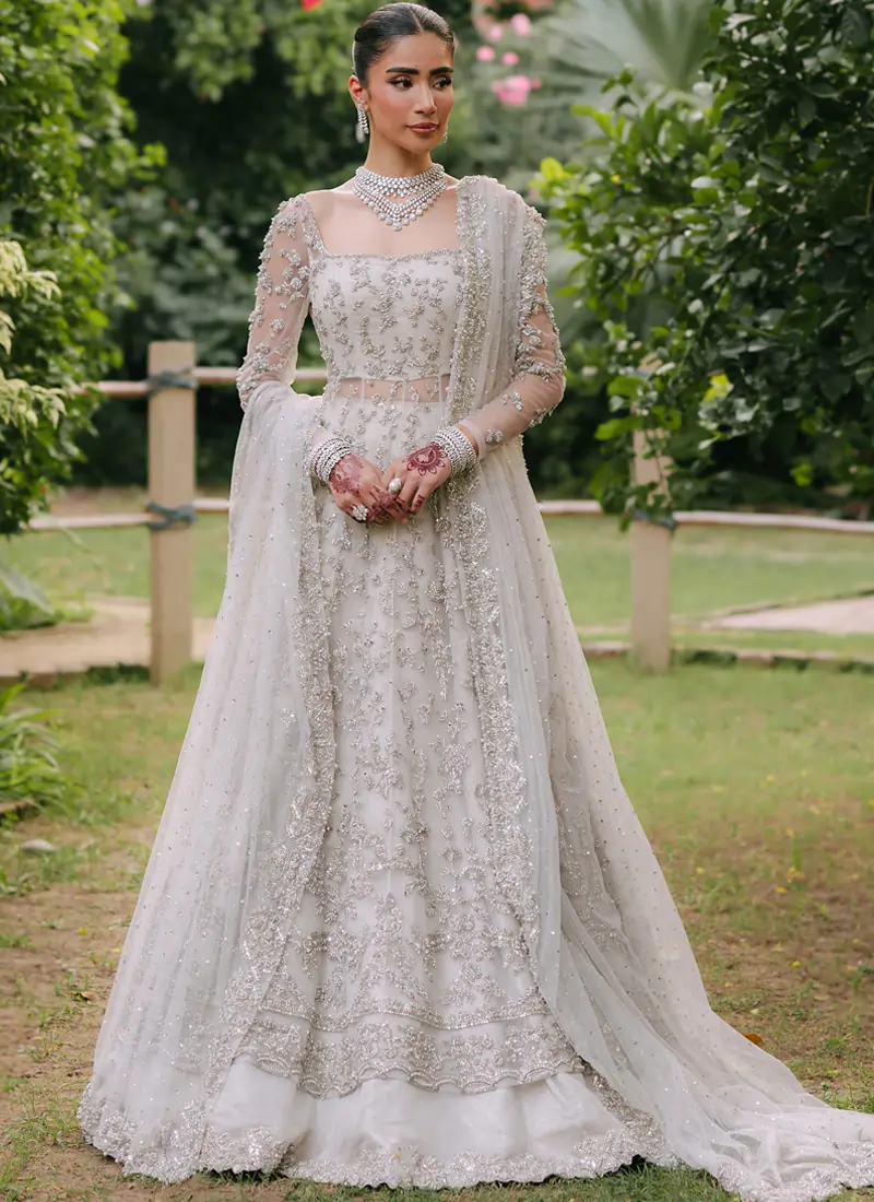 New Ivory Bridal Peshwas New Ivory Bridal Peshwas 4