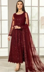 Maroon Anarkali Suit​ For Wedding Guestsssss (1)