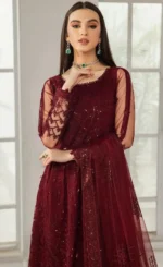 Maroon Anarkali Suit​ For Wedding Guestsssss (3)