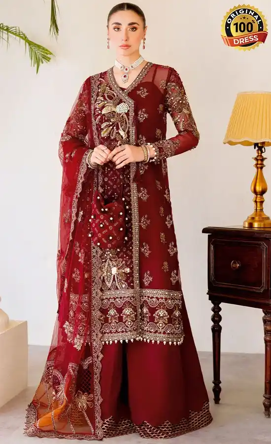 Maroon Salwar Kameez For Wedding Guests (2) Maroon Salwar Kameez For Wedding Guests (2)