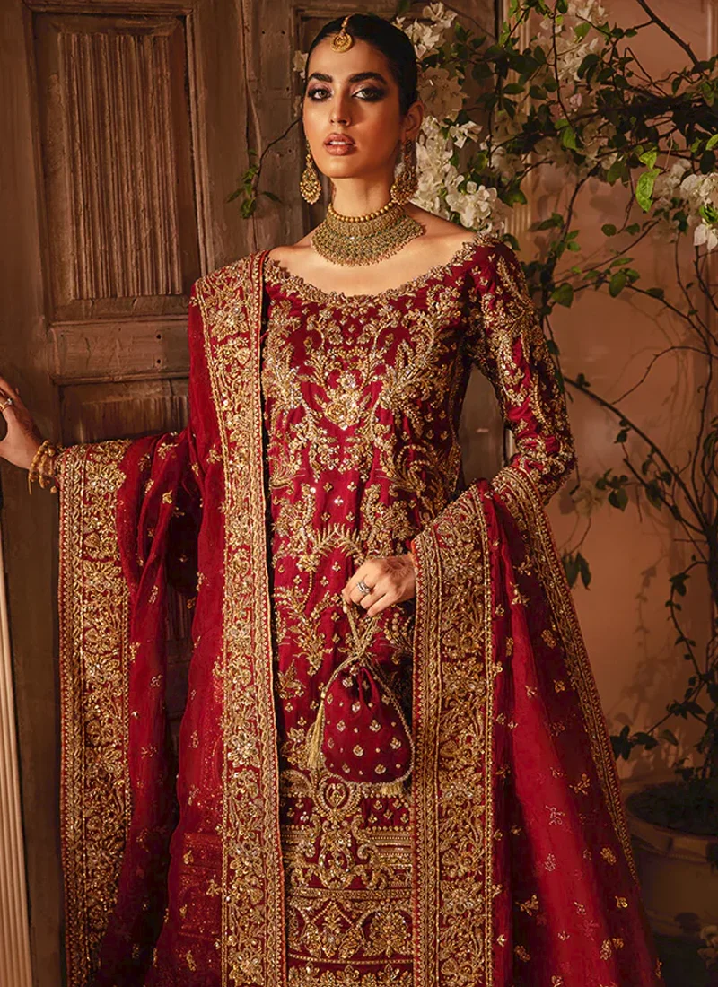 Maroon Bridal Gharara Maroon Bridal Gharara