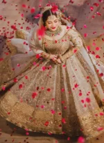 Golden Colour Nikkah Dress: 40% OFF with Free Delivery USA