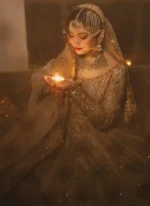 golden nikkah dress Raw Silk Gharara Kameez Nikkah Wedding Dress Pakistani Online MEDIUM main image 0