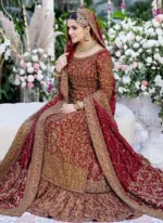 Maroon Bridal Farshi Lehenga
