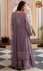 Lilac Pakistani Dress For Wedding Guests (2)