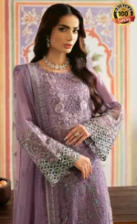 Lilac Pakistani Dress For Wedding Guests (4)