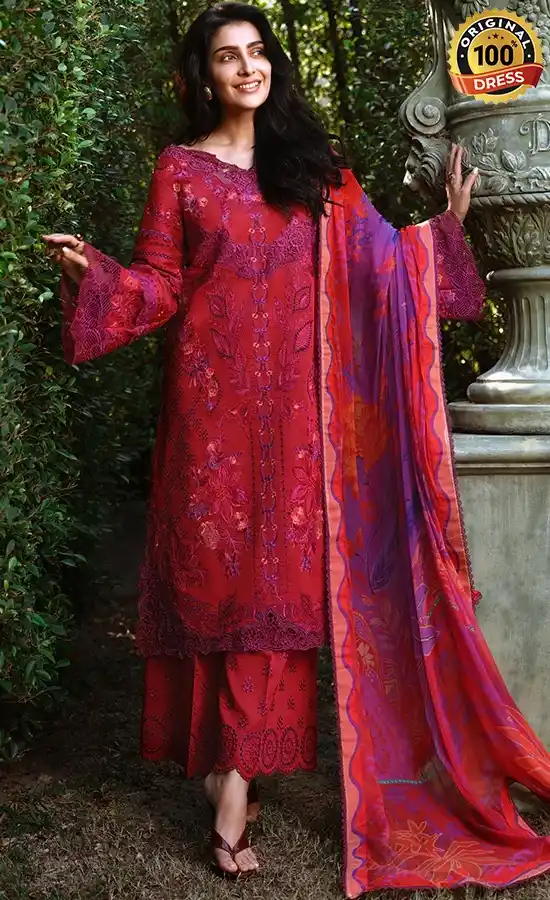 Mushq PK Embroidered Lawn Falling Petals Dress (4) Mushq PK Embroidered Lawn Falling Petals Dress (4)