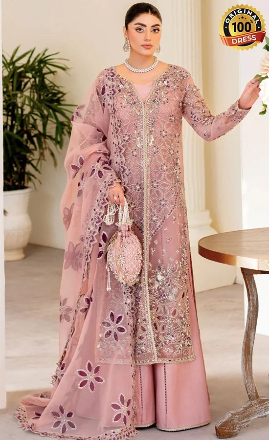 Ramsha PK Embroidered Organza H-501 Dress (2)