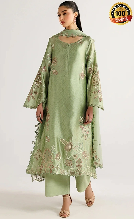 Iznik PK Embroidered Ramen Silk UE-651 Dress (1) Iznik PK Embroidered Ramen Silk UE-651 Dress (1)