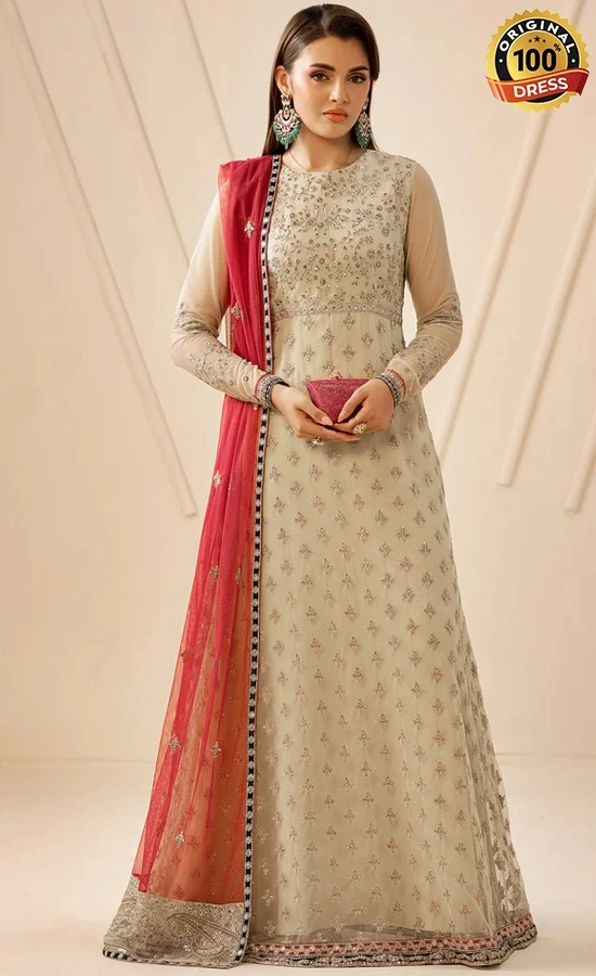 Zarif PK Emberoidered Net Sandali Dress (2) Zarif PK Emberoidered Net Sandali Dress (2)